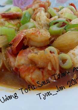 Udang Tofu Saus Tiram Asam Manis