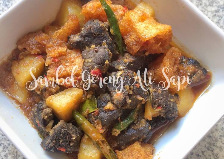 bahan dan cara membuat Sambel Goreng Ati Sapi