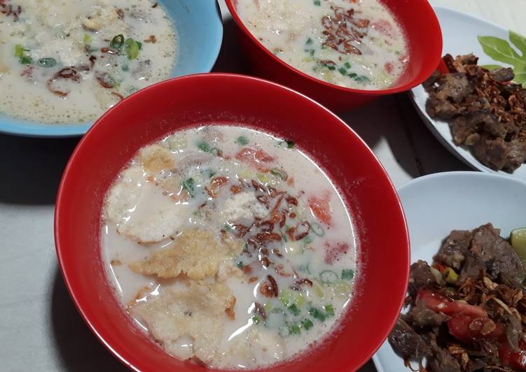 cara membuat Soto Betawi kuah susu santan