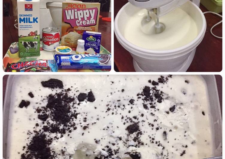 resep Vanilla Oreo Ice Cream