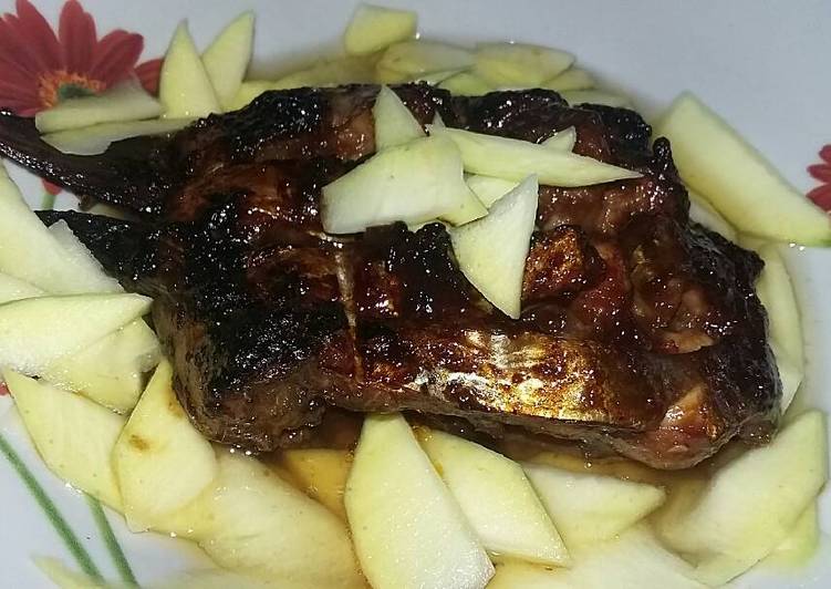 resep Patin bakar celup acar mangga muda