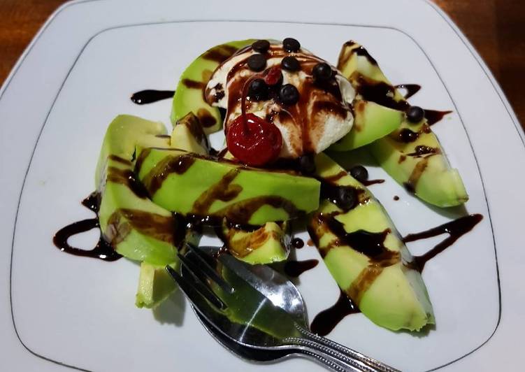 cara membuat Avocado es cream..