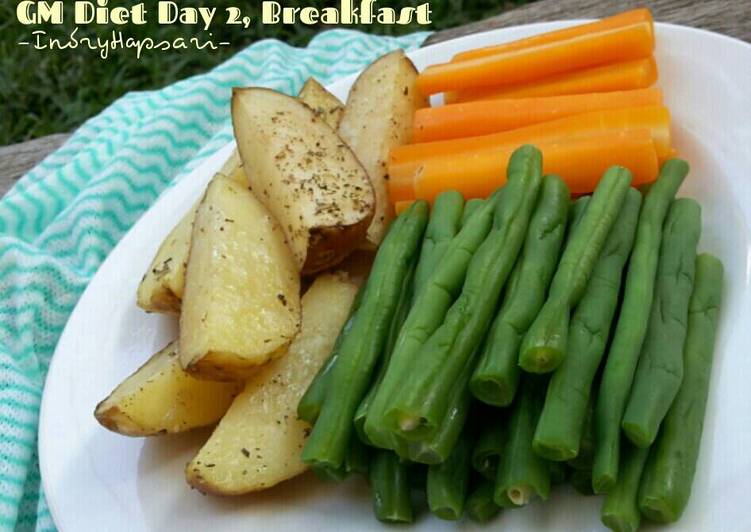  Resep  Menu Diet  GM  hari ke 2 Buncis Wortel kukus 