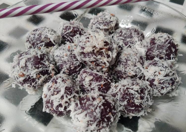gambar untuk resep makanan Klepon ubi ungu (anti gagal)