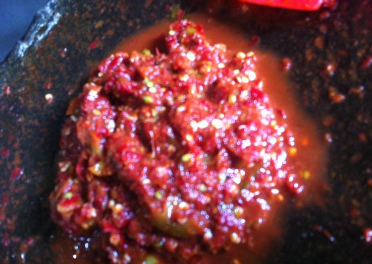 resep Sambal terasi mentah