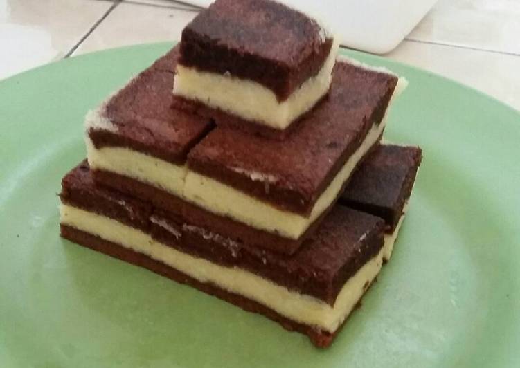 cara membuat Brownies kukus coklat keju