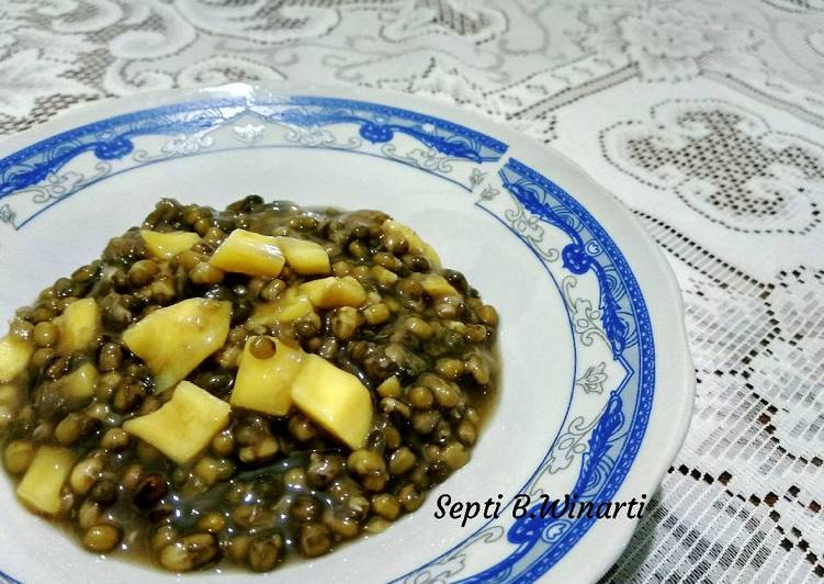 resep Bubur Kacang Hijau dengan Irisan Nangka