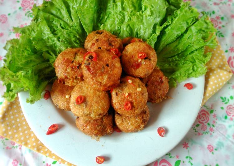 resep makanan Perkedel Tempe Bakso Pedas