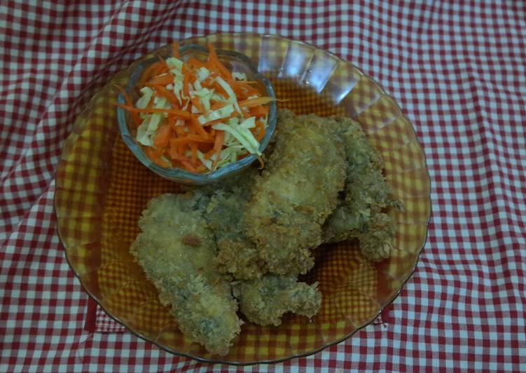 cara membuat Katsu Ayam dan Salad