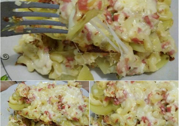 resep lengkap untuk Mac Potato Lasagna