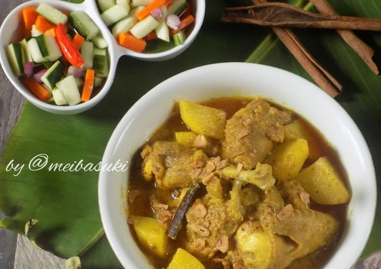 cara membuat Kari Ayam dan Kentang Berempah