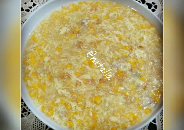 resep makanan Sup jagung telur