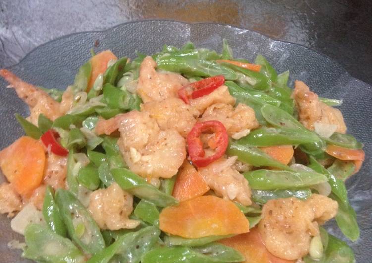 Resep Tumis buncis udang ala fiber creme Kiriman dari Lailan Yunita