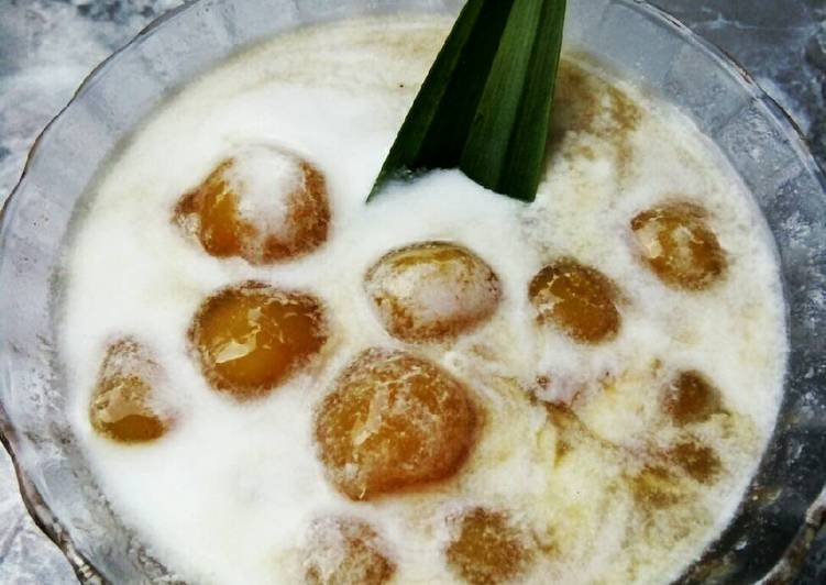 bahan dan cara membuat Bubur Cendil pake ubi