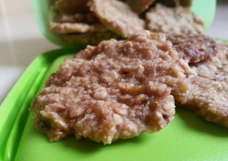 resep makanan Chewy Banana Oat Cookies