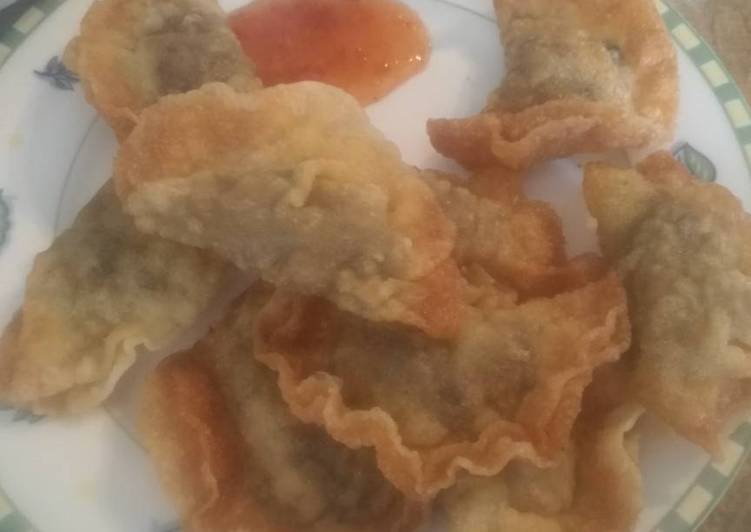 Resep Wonton/pangsit goreng vegetarian