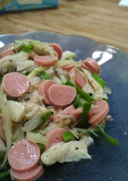 Jamur tiram-sosis lada hitam