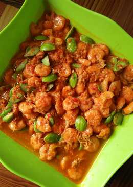 Balado udang pete