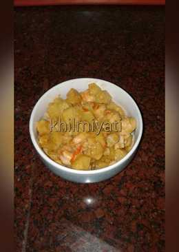 Mix kari kentang dengan udang,tahu,& tempe