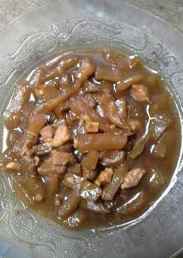 Lobak putih tumis daging