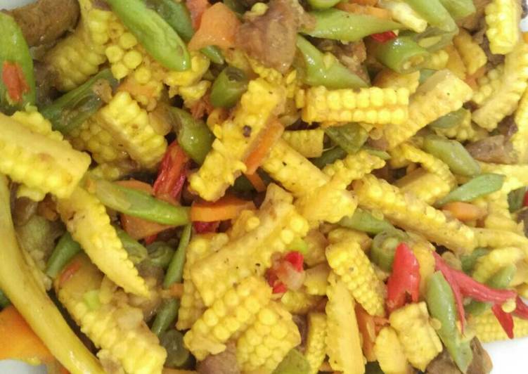 Resep Tumis Jagung Muda Buncis Wortel Daging Sapi