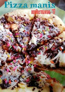 Pizza manis pisang coklat keju