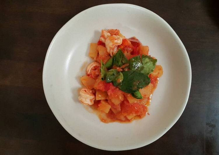 resep makanan Sambal balado udang kentang maknyus