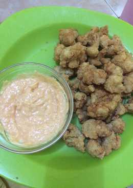 Brokoli dan Kembang Kol Goreng Saos Mayonnaise