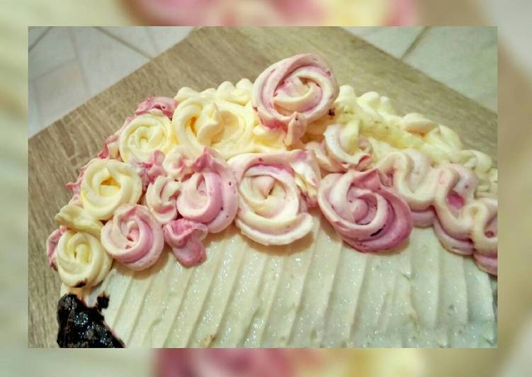 bahan dan cara membuat Homemade Buttercream anti ngendal di mulut