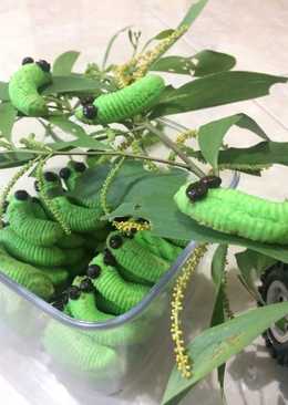 Caterpillar cookies keju