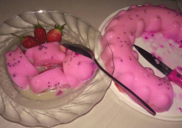 cara membuat Pinky pudding