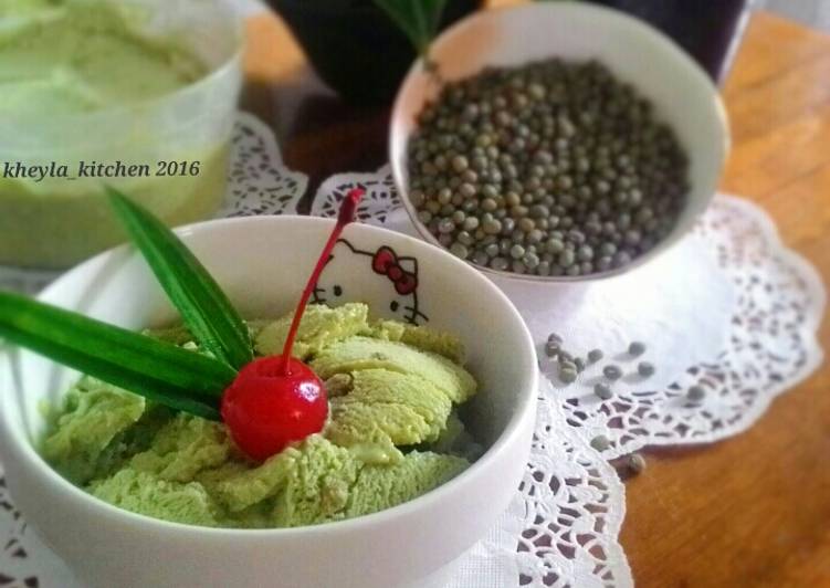 gambar untuk resep makanan Ice Cream Dung Dung Kacang Hijau(es cream)+ tips