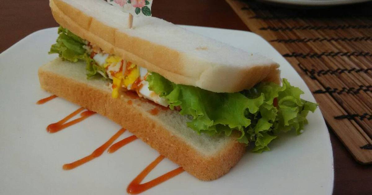 Resep Sandwich Chicken Salad (roti isi salad ayam) ala Shanty Anggraeni