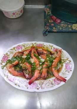 Udang kukus bawang putih