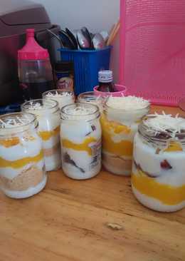 Cheese cake lumer toping buah