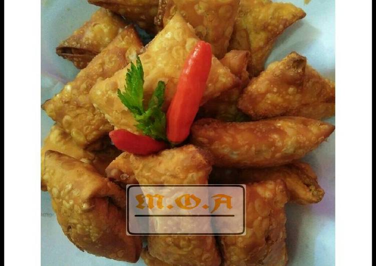 resep Pangsit Goreng Basos (baso sosis)