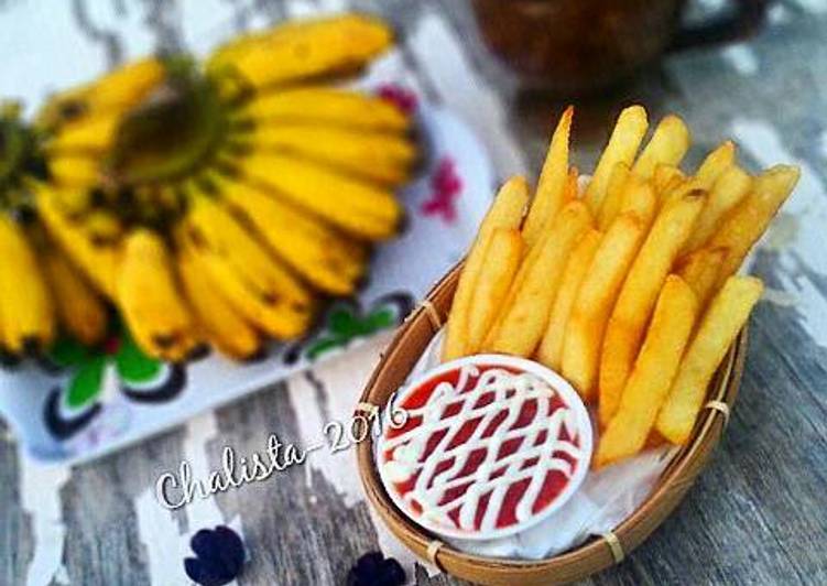 gambar untuk cara membuat French fries / kentang goreng homemade crunchy ??