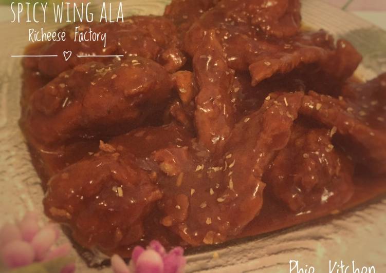 resep Spicy Wing ala Richeese Factory