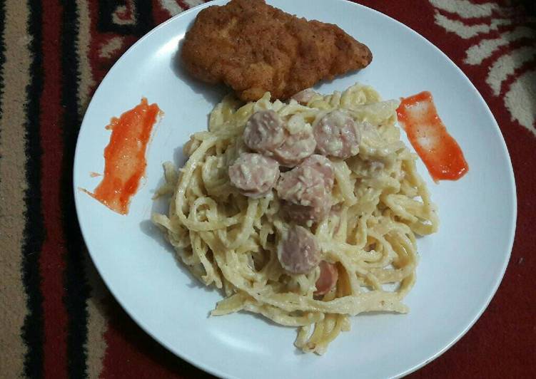 gambar untuk resep Chicken And Fettucini Creamy Sauce