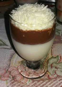 Puding Susu Vla cokelat topping Keju