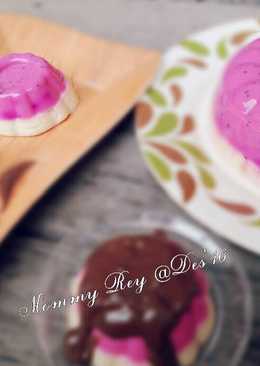 Puding Buah Naga fla coklat Homemade