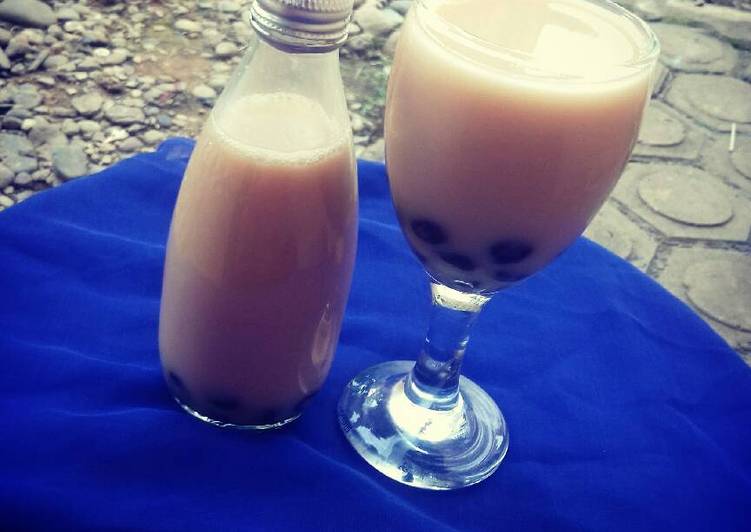 resep Ice Bubble Milk Tea