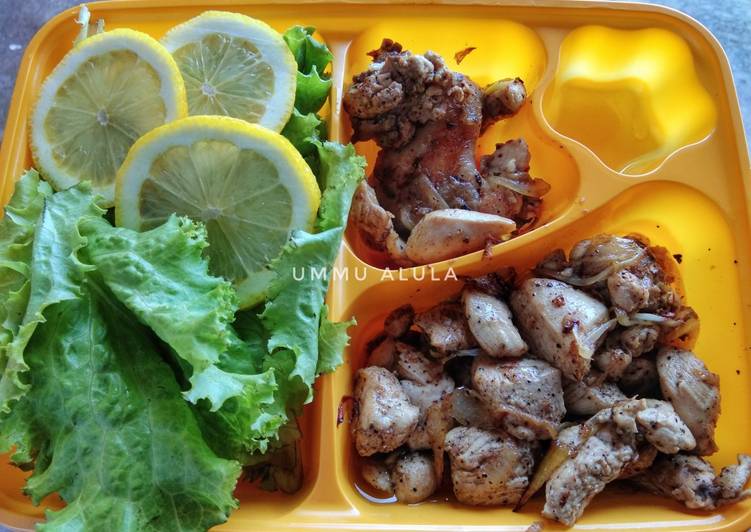 gambar untuk resep makanan DIET MAYO DAY 3 (dinner) ayam lada hitam