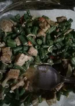 Tumis kacang panjang teri medan