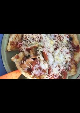 Pizza Bayam pakai Tepung pizza Instant