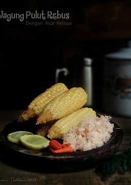 Jagung Pulut Rebus dengan rica kelapa