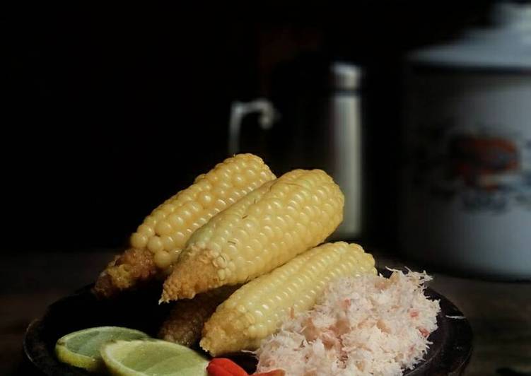 gambar untuk resep Jagung Pulut Rebus dengan rica kelapa