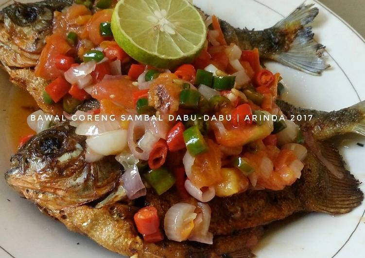 resep masakan Bawal Goreng Sambal Dabu-dabu