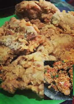 Ayam goreng tepung a.k.a ayam crispy & Ayam geprek