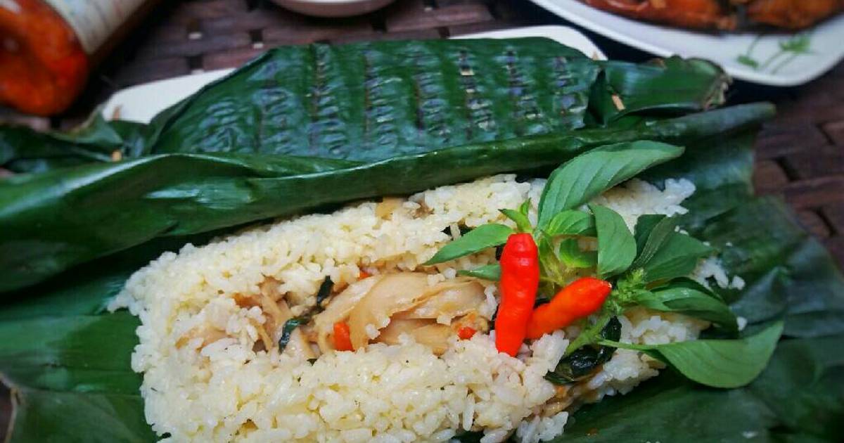 Resep Nasi  bakar  jamur pr masakanbungkusdaun oleh 